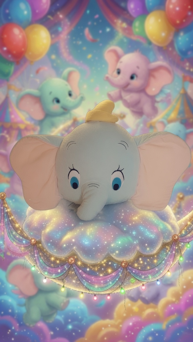 Disney Dumbo Spring Color Mega Big Cushion