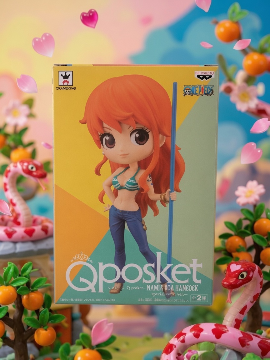 One Piece Q Posket Nami Special Color Ver. A figure from the Golden Grab collection
