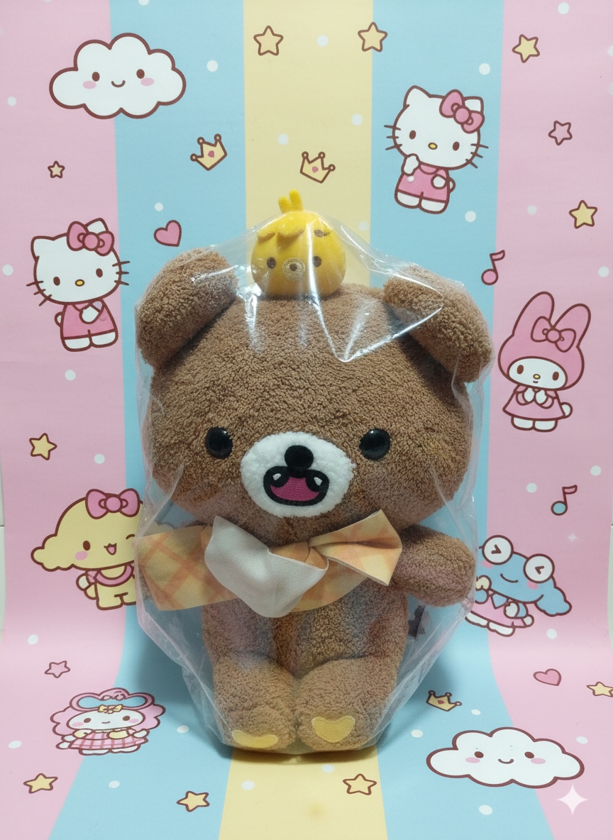 Rilakkuma Chairoikoguma & Bee Fuzzy 12" Prize Plush