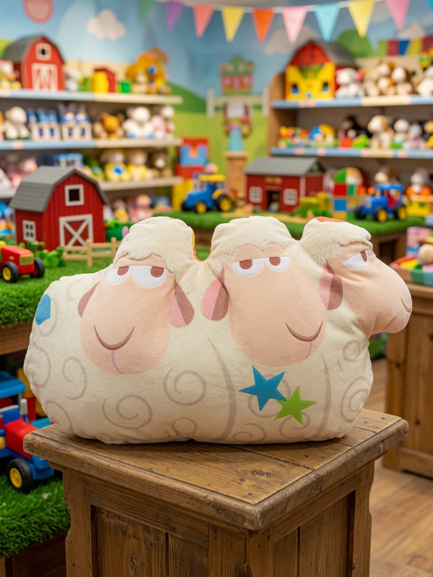 Disney Toy Story 4 Billy, Goat & Gruff BIG Plush Cushion — 2019 Toreba Japan Exclusive